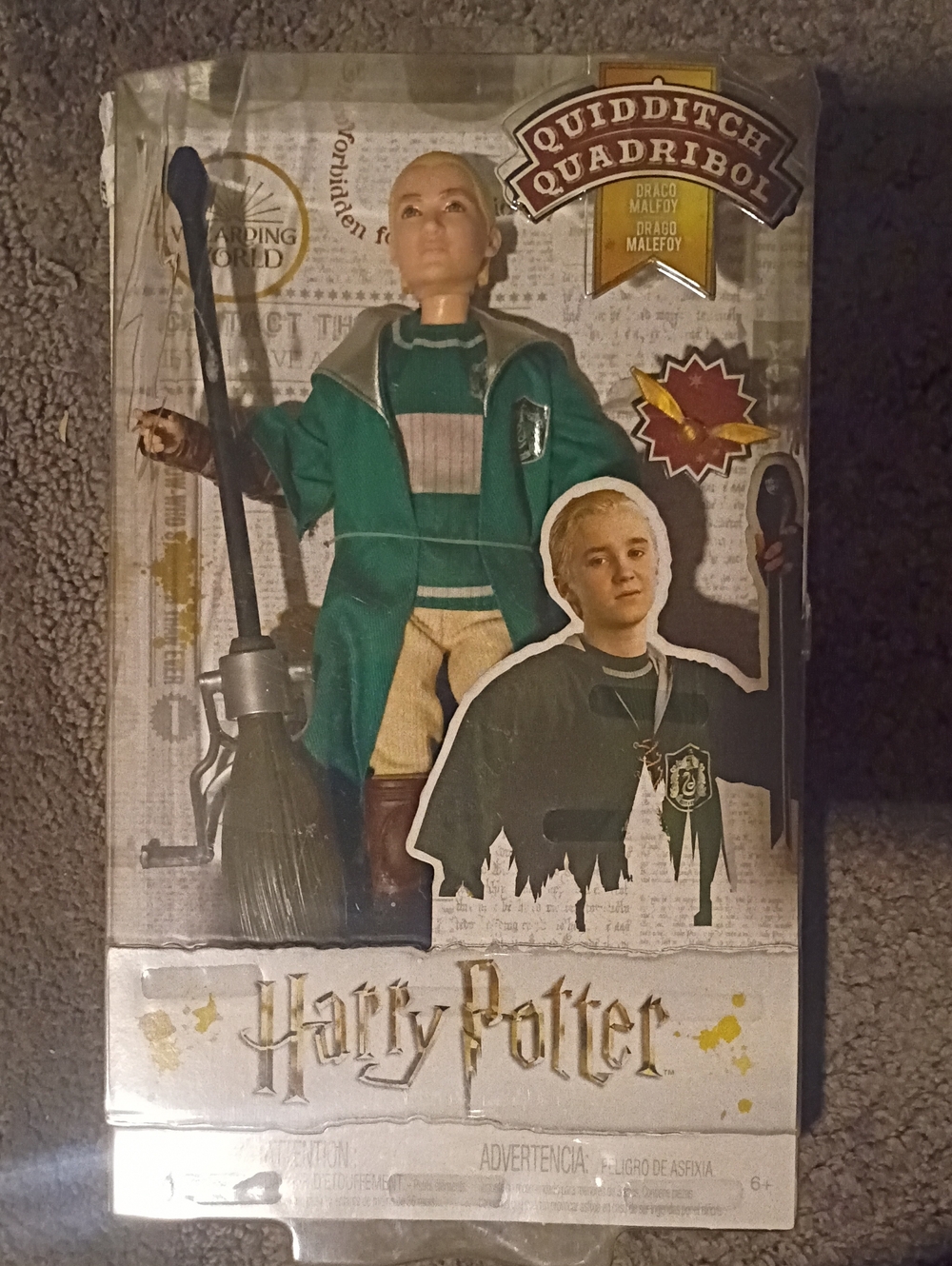 Warner Bros. Draco Malfoy Quidditch Figure - Green, Blonde, Brown